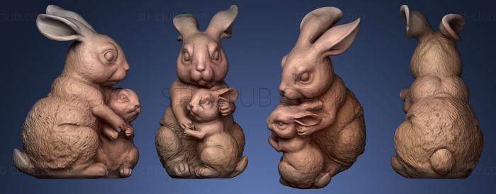 3D мадэль Мать-кролик (STL)
